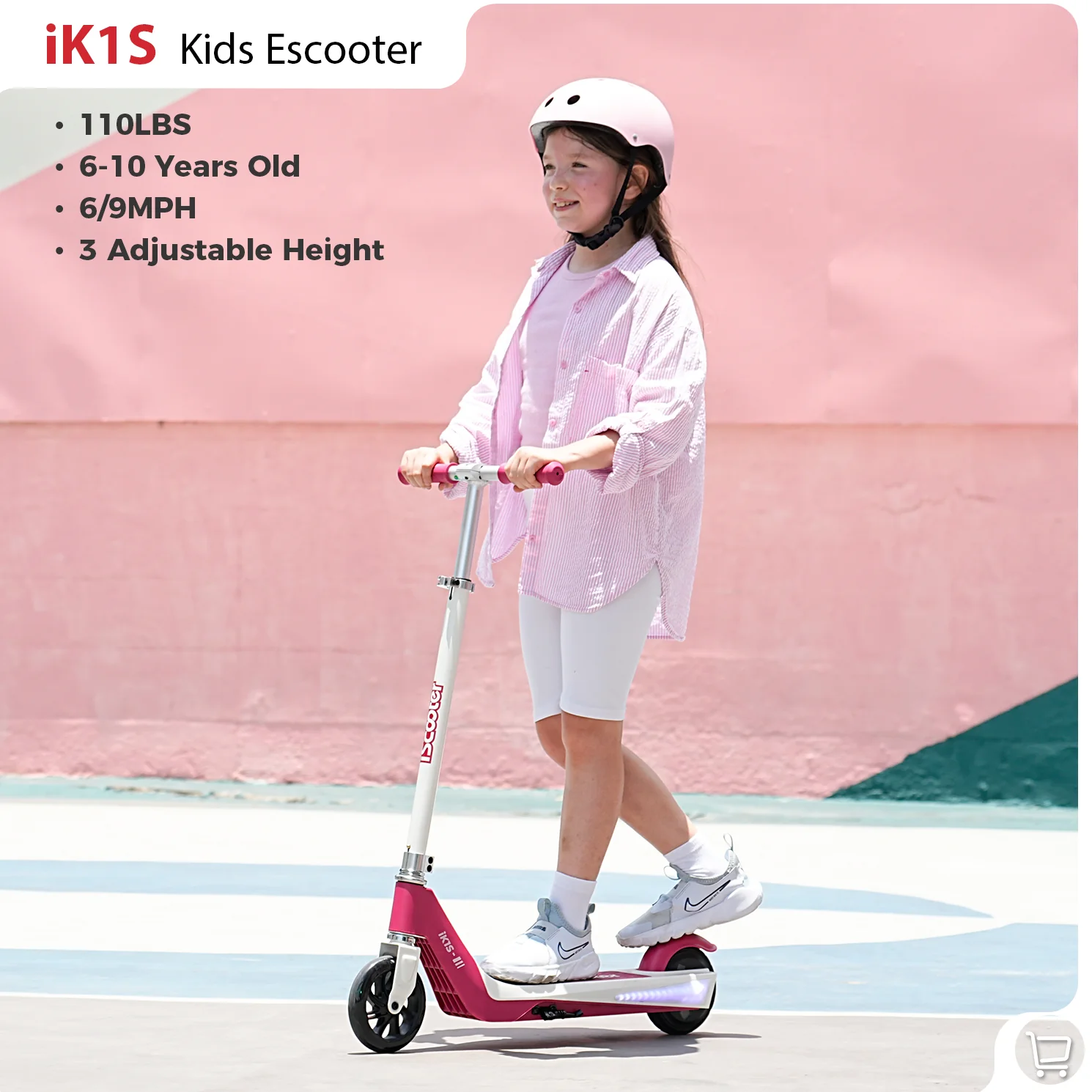 iK1S Adjustable Handlebar iK1S Safety Brake System pink