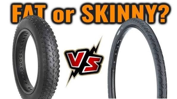fat tire e bike and thin tire electric bike side by side