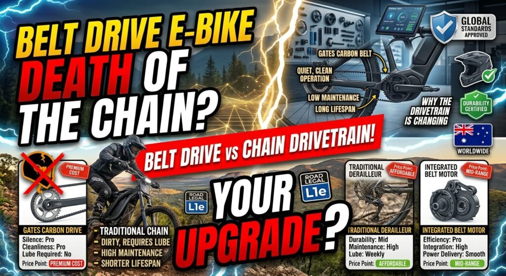 belt drive e bike vs chain why the drivetrain is changing